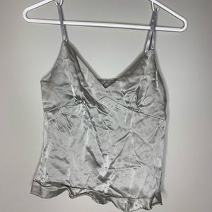 satin gray cami